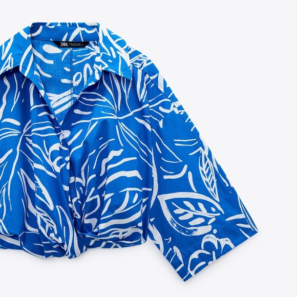 Zara Printed Crop Top - Picture 8 of 9